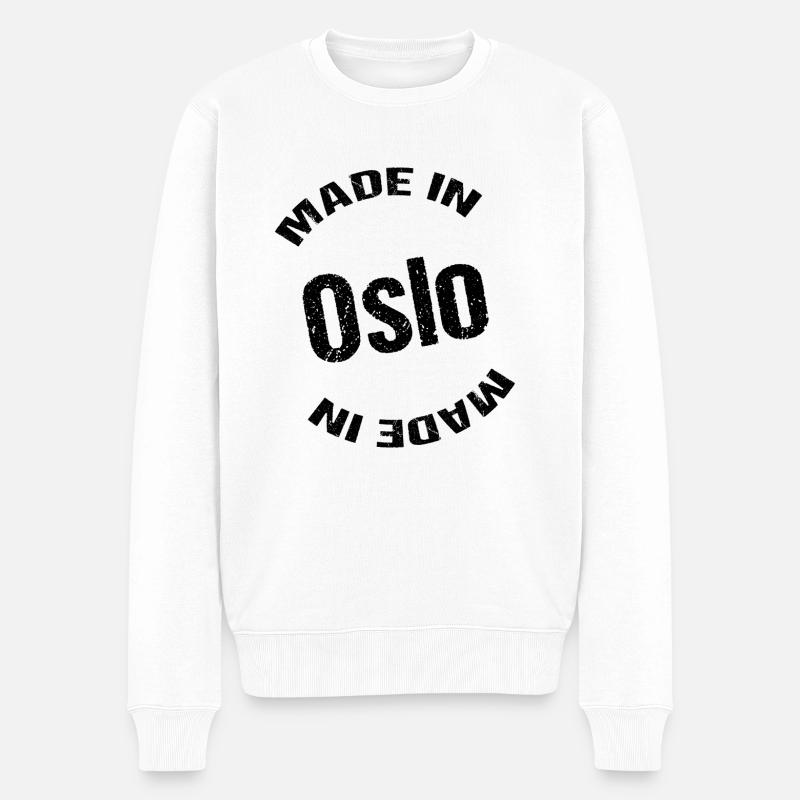 Made in Oslo - Pull Premium bio Homme - blanc
