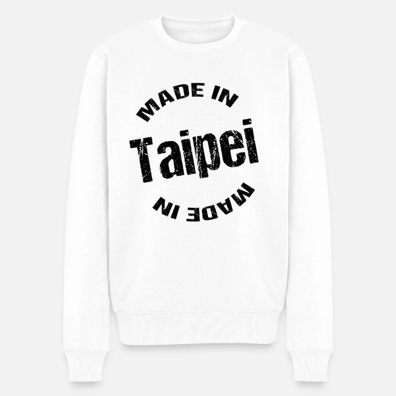 Hergestellt in Taipeh - Männer Premium Bio Pullover - Weiß