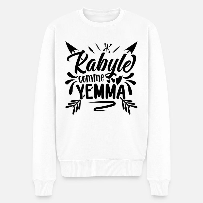 Kabyle als Yemma - Männer Premium Bio Pullover - Weiß