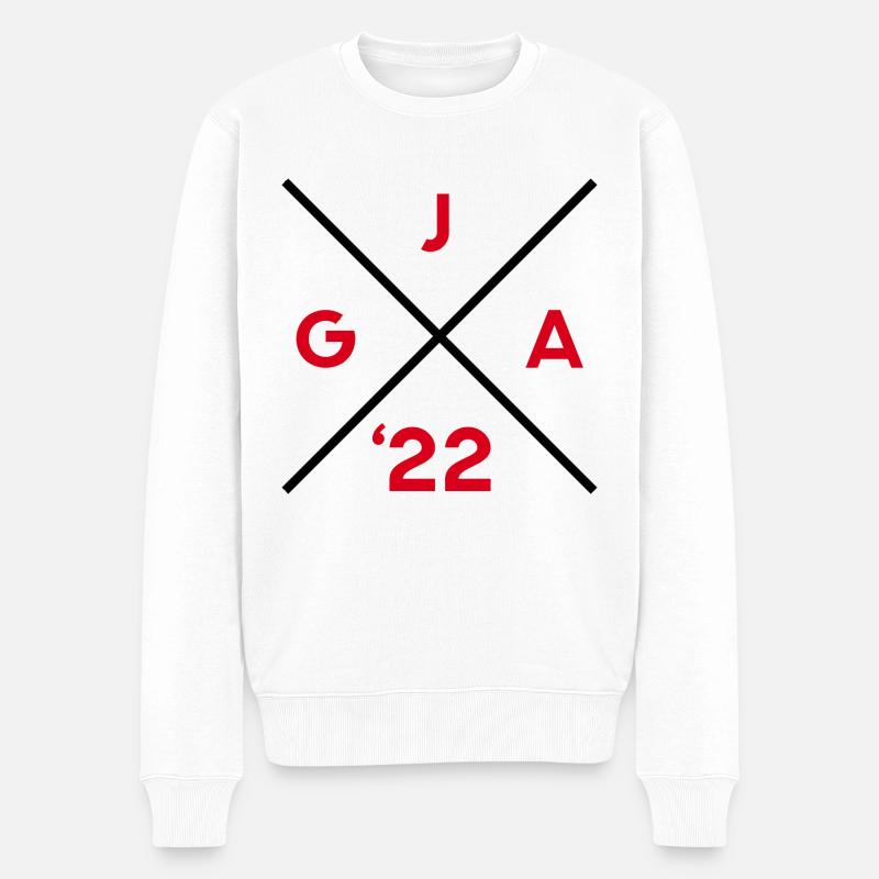 JGA 2022 - Junggesellenabschied Hochzeit Bräutigam - Männer Premium Bio Pullover - Weiß