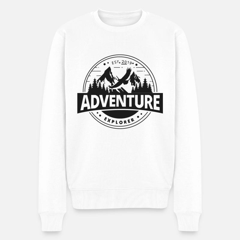 Explorateur d’aventure - Pull Premium bio Homme - blanc