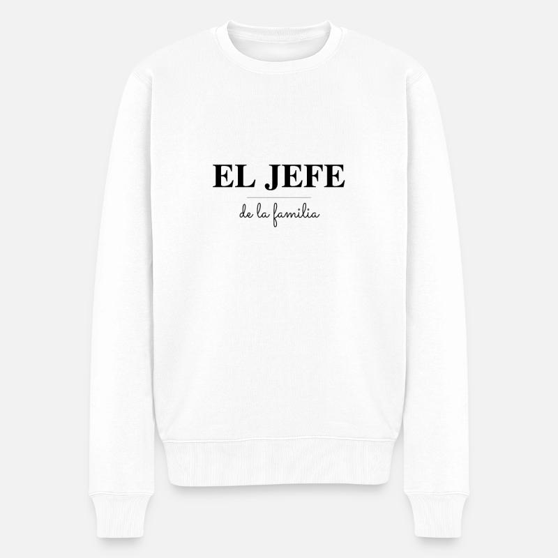 EL JEFE DE LA FAMILIA - Pull Premium bio Homme - blanc