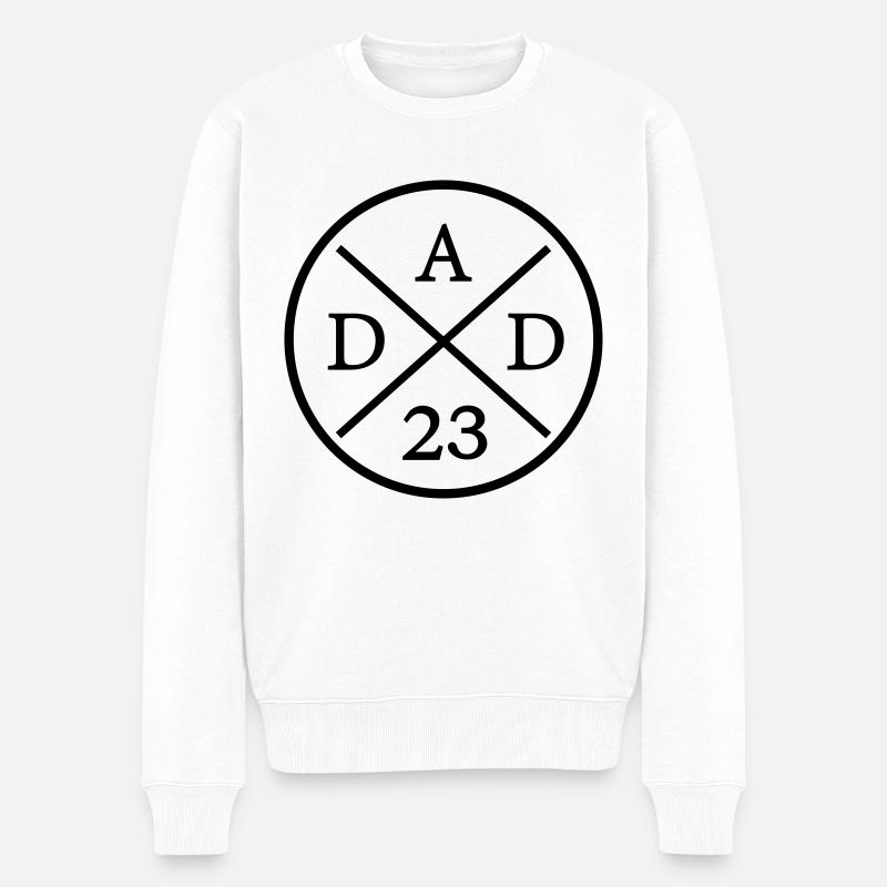 Dad 23 - Männer Premium Bio Pullover - Weiß