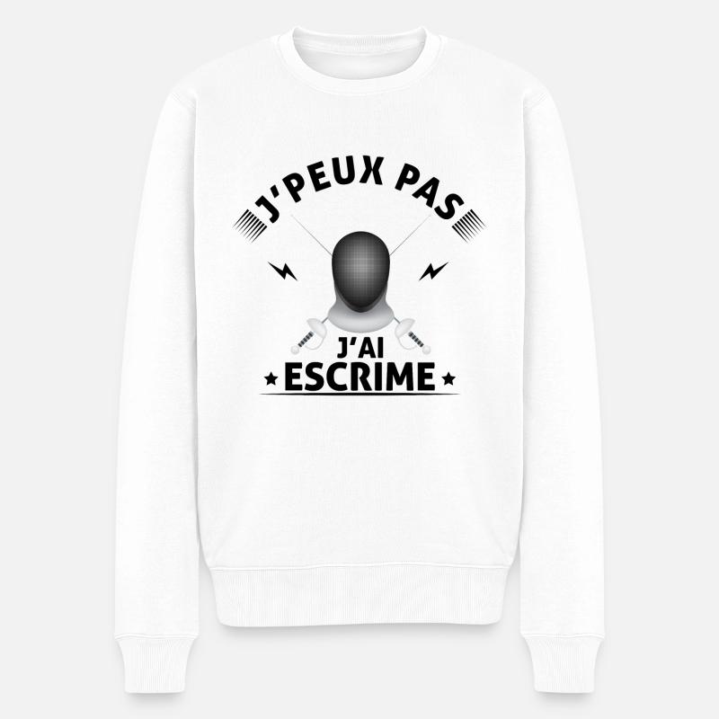 j'peux pas j'ai escrime - Pull Premium bio Homme - blanc