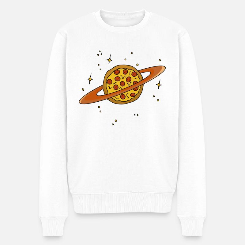 Planète Pizza - Pull Premium bio Homme - blanc