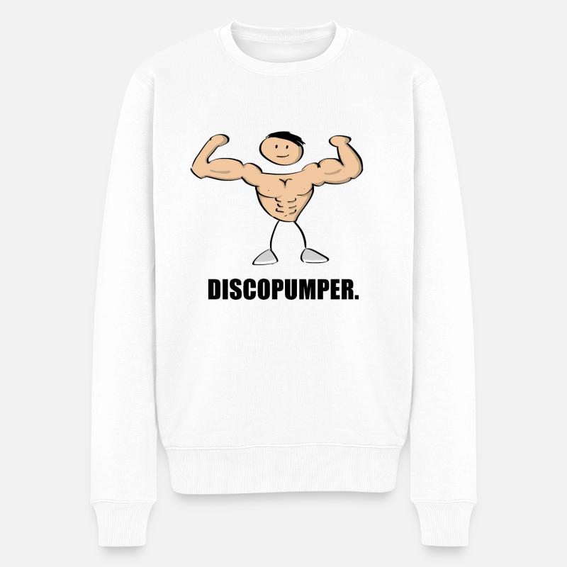 Simplex Discopumper - Männer Premium Bio Pullover - Weiß