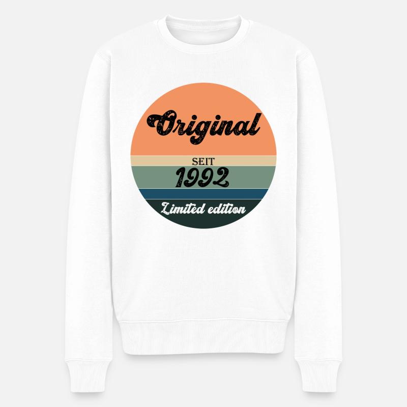 Original seit 1992 Limited Edition - Männer Premium Bio Pullover - Weiß