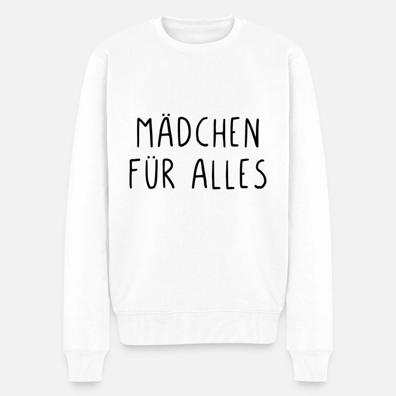 Mädchen für alles - Männer Premium Bio Pullover - Weiß