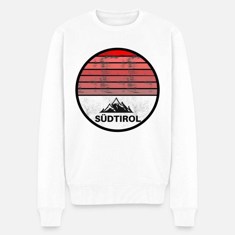 SCHÖNES LOGO DER BERGE UND SÜDTIROLS - Männer Premium Bio Pullover - Weiß