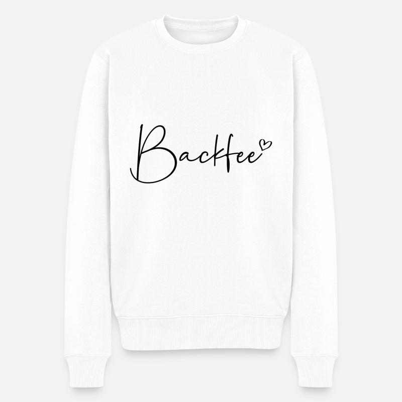 Backfee - Männer Premium Bio Pullover - Weiß
