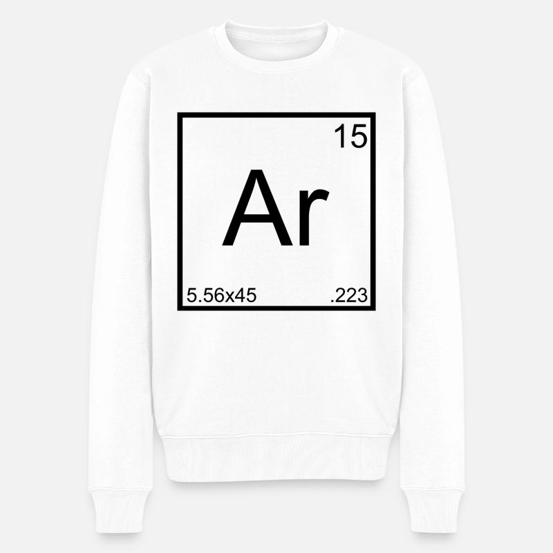 AR 15 Periodensystem - Männer Premium Bio Pullover - Weiß