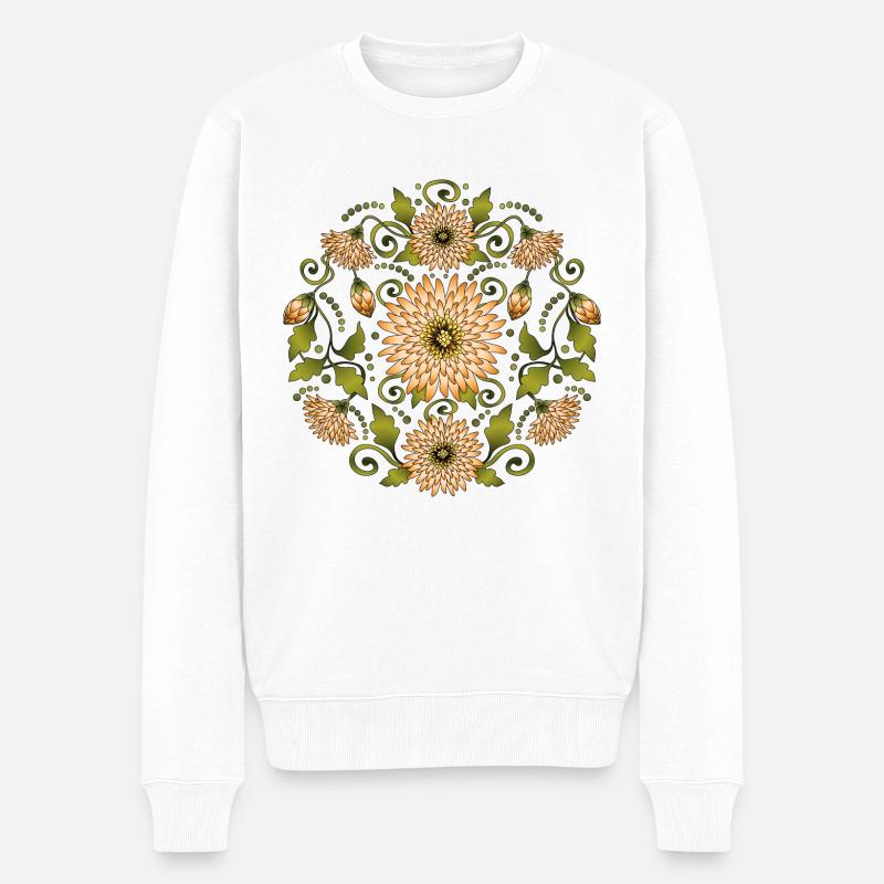 Fleur - Pull Premium bio Homme - blanc