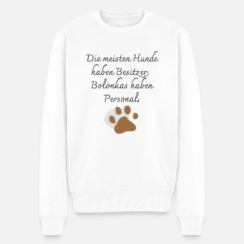 Bolonka - Männer Premium Bio Pullover - Weiß