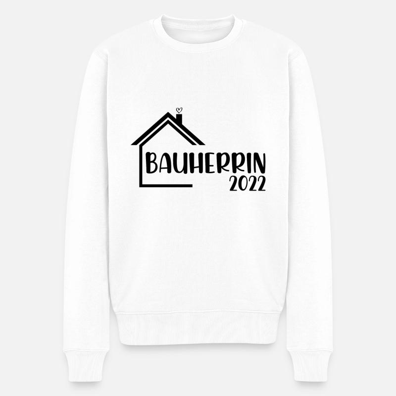Bauherrin 2022 - Männer Premium Bio Pullover - Weiß