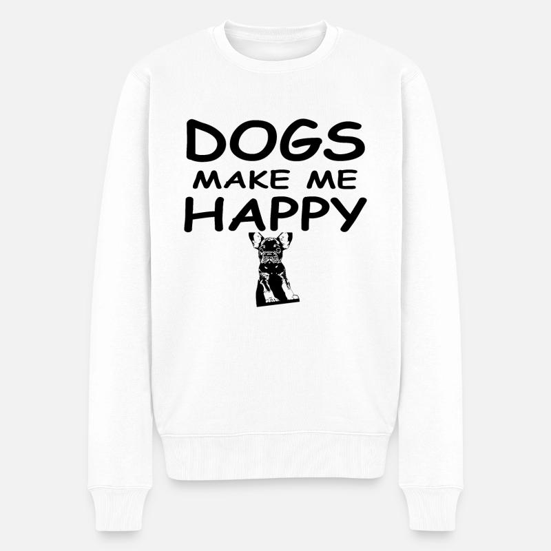 Chien - Pull Premium bio Homme - blanc