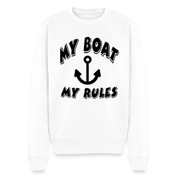 Boot - Männer Premium Bio Pullover - Weiß - Vorne - Thijin (182cm)