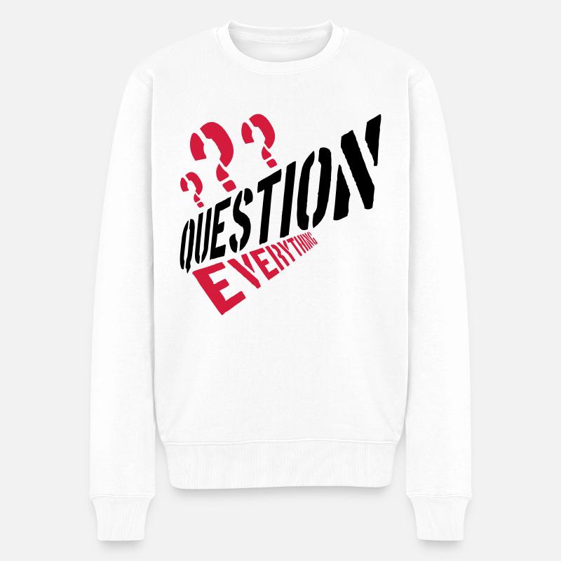 Conspiration Question Tout - Pull Premium bio Homme - blanc