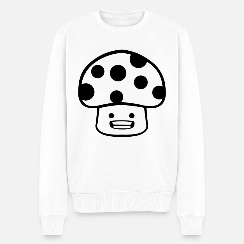Bande dessinée champignon - Pull Premium bio Homme - blanc