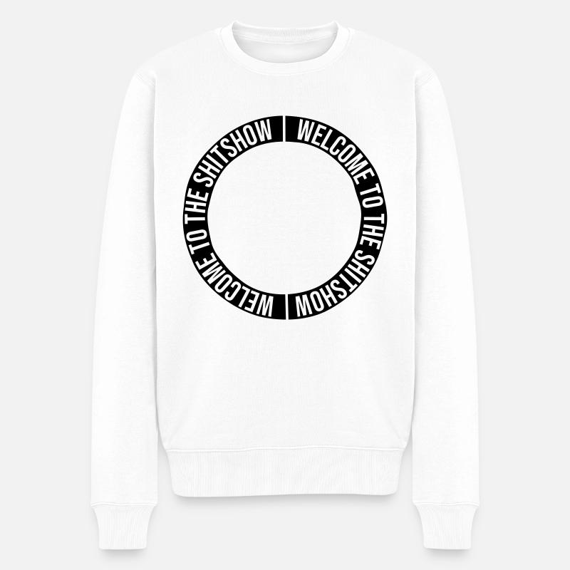 Ring Circle Shitshow - Pull Premium bio Homme - blanc