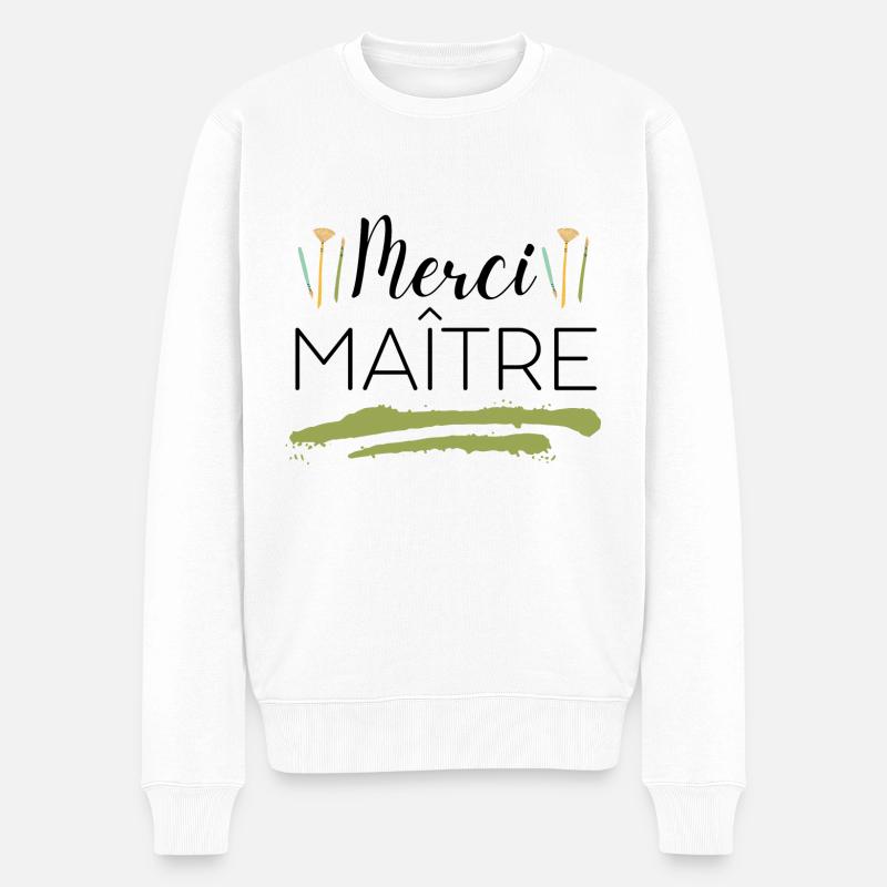 Merci maître - Pull Premium bio Homme - blanc