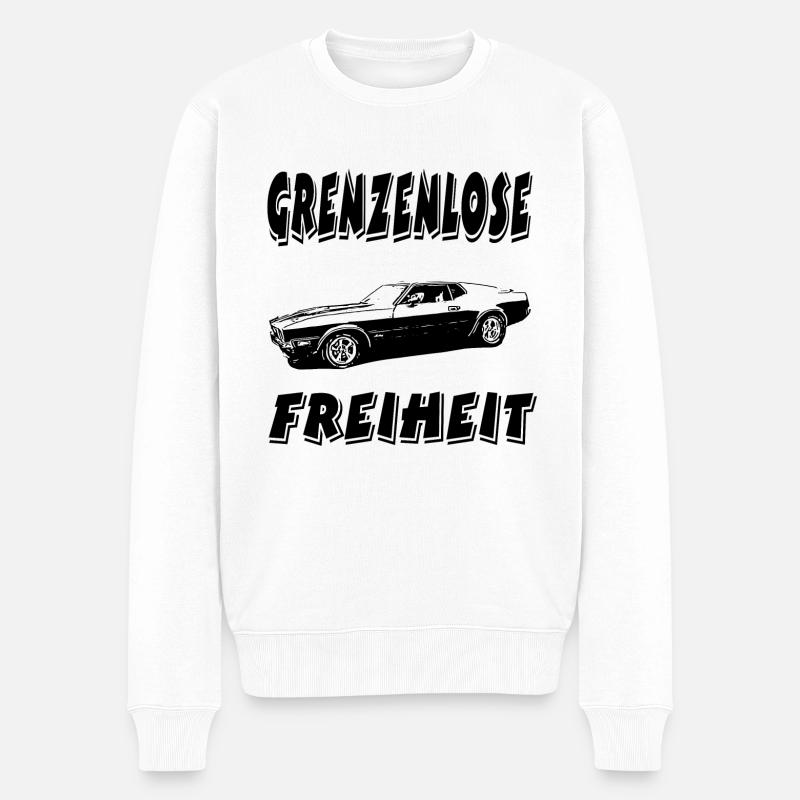 Auto - Männer Premium Bio Pullover - Weiß