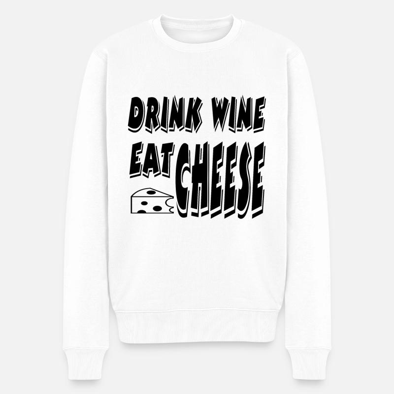 Wein - Männer Premium Bio Pullover - Weiß