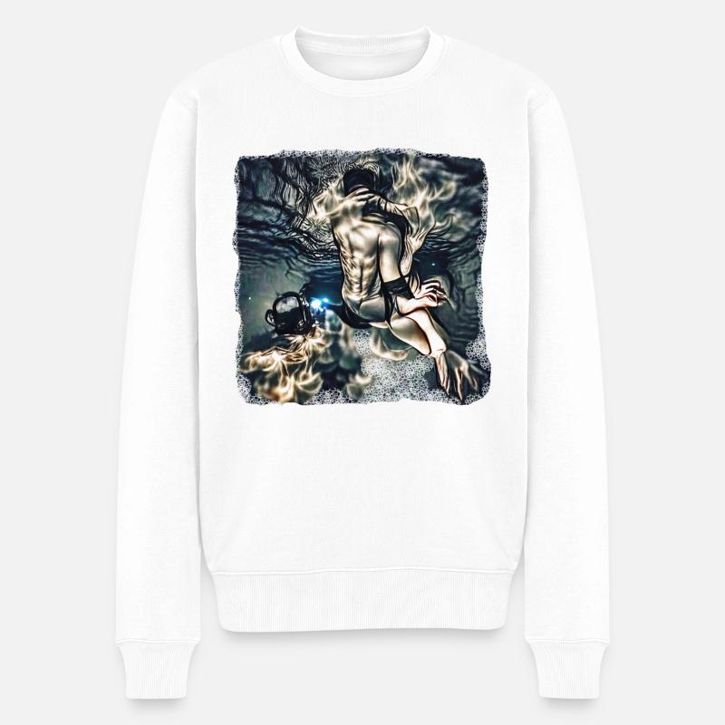Embrassez les ténèbres - Pull Premium bio Homme - blanc