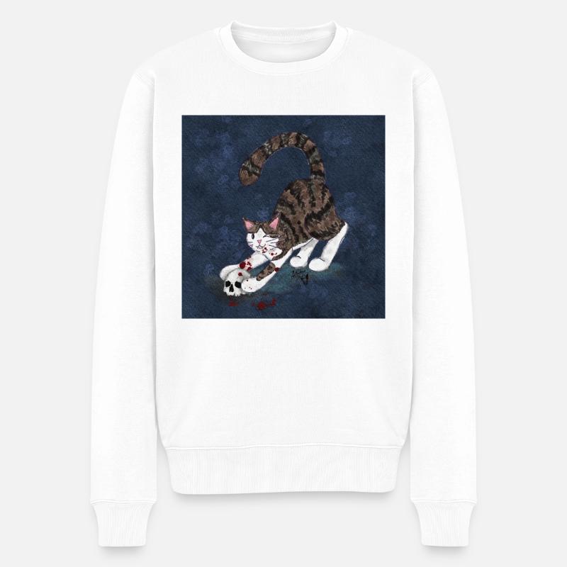 Deadly Jonesy - Männer Premium Bio Pullover - Weiß