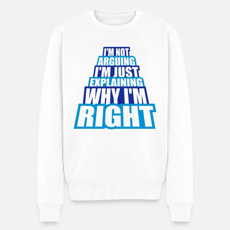 Je ne discute pas - Pull Premium bio Homme - blanc