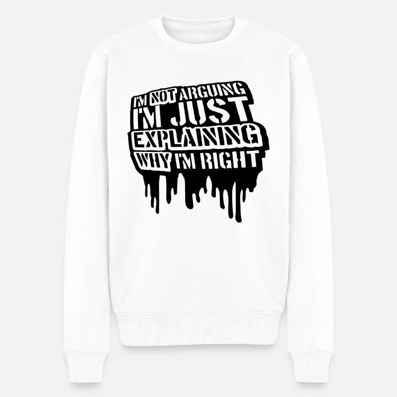 Je ne discute pas - Pull Premium bio Homme - blanc