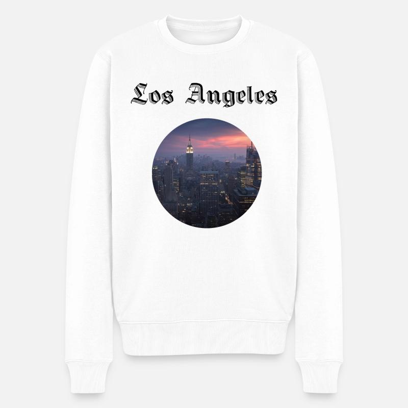 Los Angeles - Männer Premium Bio Pullover - Weiß