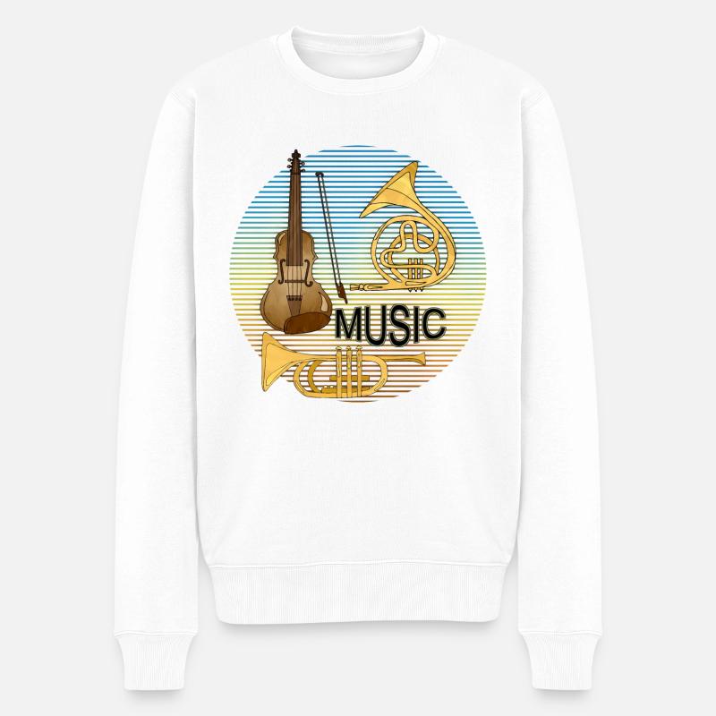 Instruments de musique - Pull Premium bio Homme - blanc