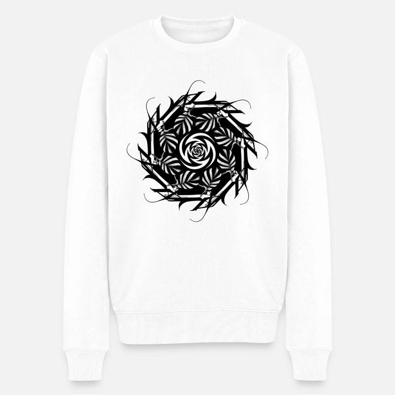 Cercle de feuilles - Pull Premium bio Homme - blanc