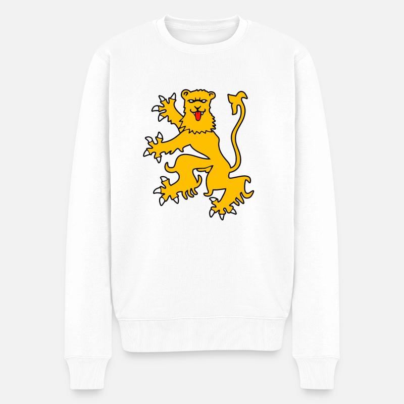 Lion OR drapeau aveyron - Pull Premium bio Homme - blanc