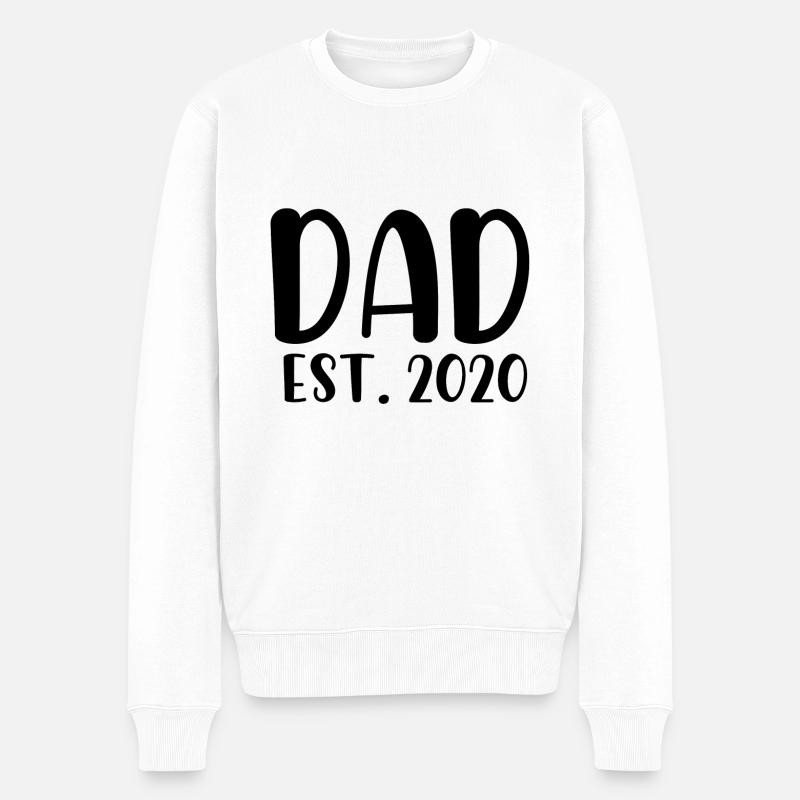 Dad est 2020 - Männer Premium Bio Pullover - Weiß