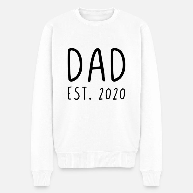 Dad est 2020 - Männer Premium Bio Pullover - Weiß