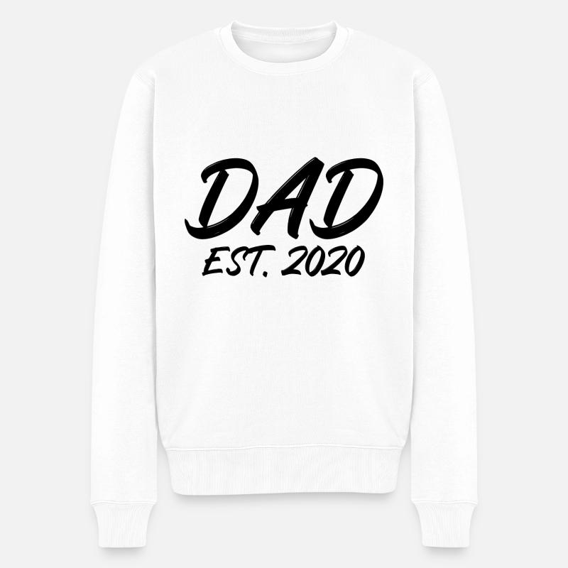 Dad est 2020 - Männer Premium Bio Pullover - Weiß