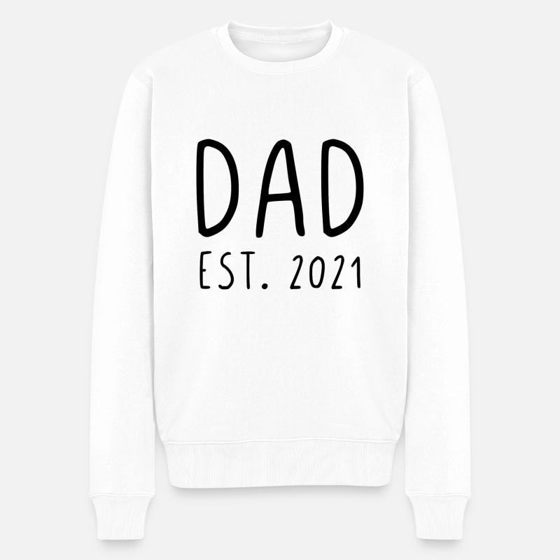 Dad est 2021 - Männer Premium Bio Pullover - Weiß