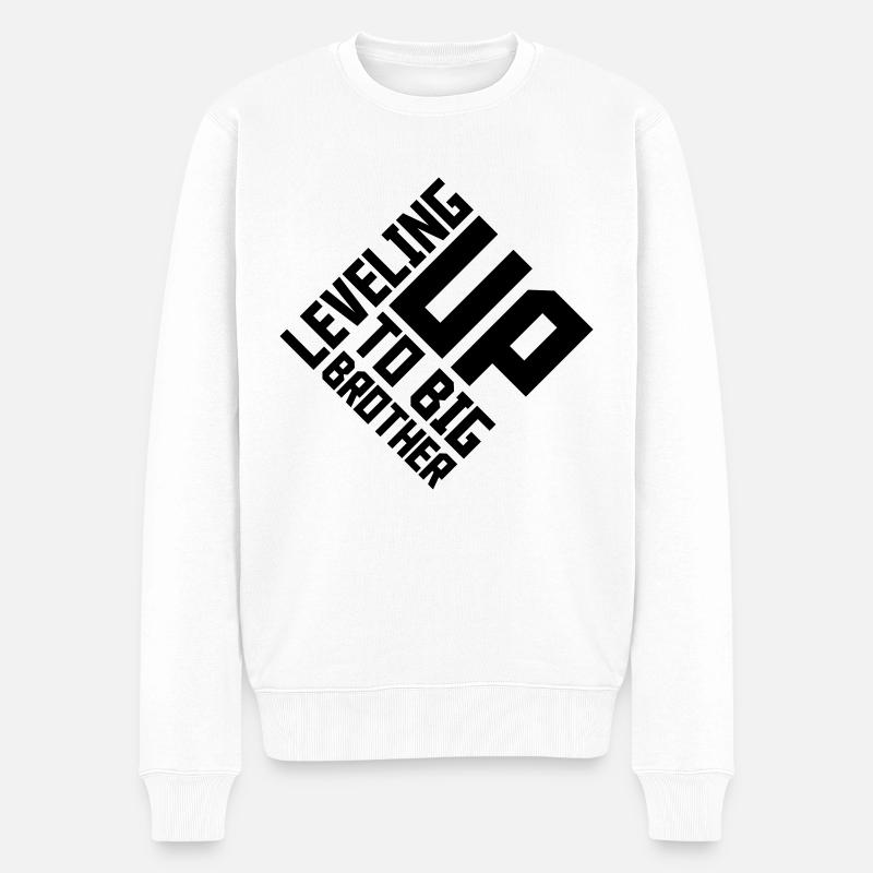 Monter de niveau grand frère - Pull Premium bio Homme - blanc
