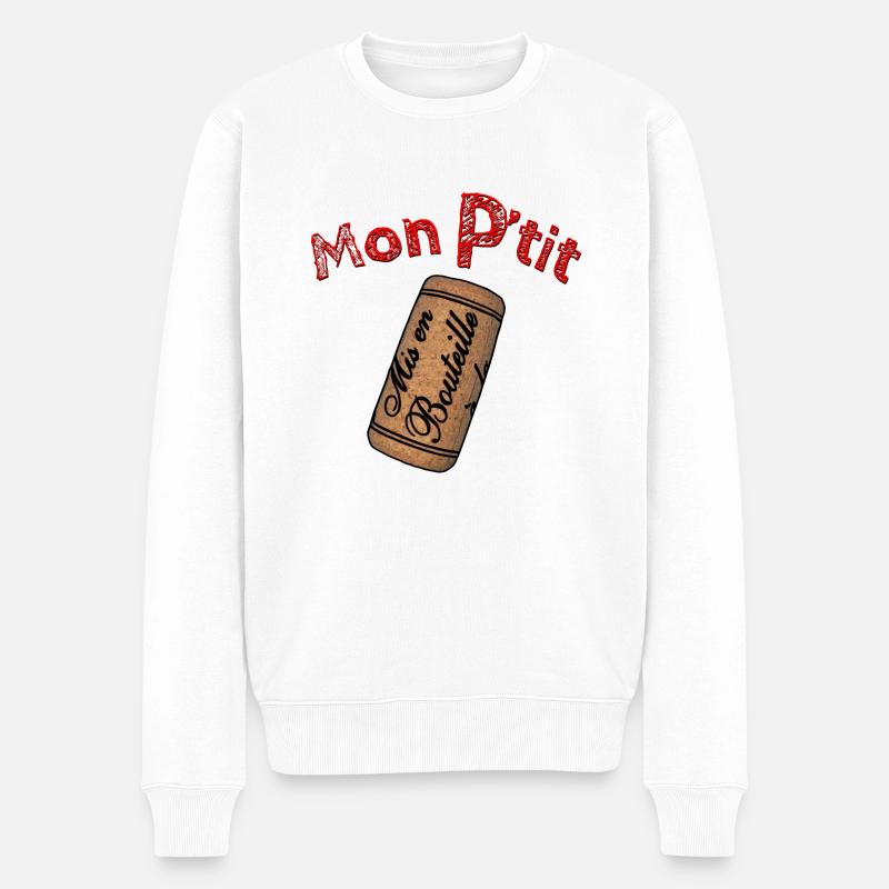 Mon ptit bouchon d'amour - Pull Premium bio Homme - blanc