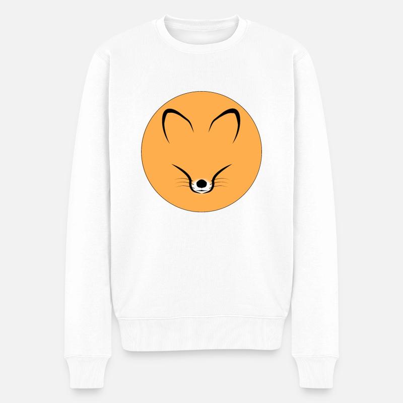 Renard Fox Logo - Pull Premium bio Homme - blanc