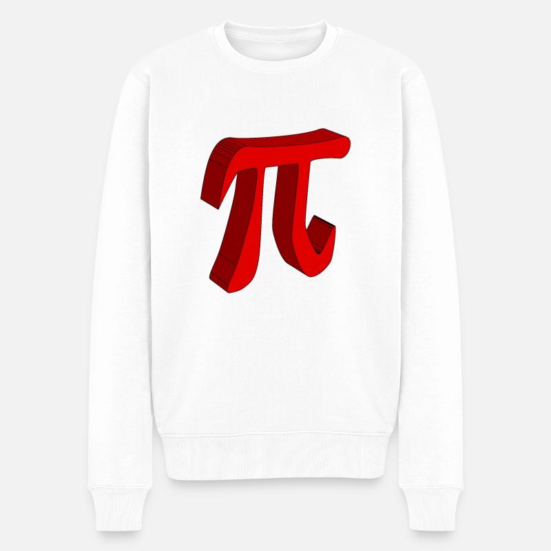 Pi la constante en 3D - Pull Premium bio Homme - blanc