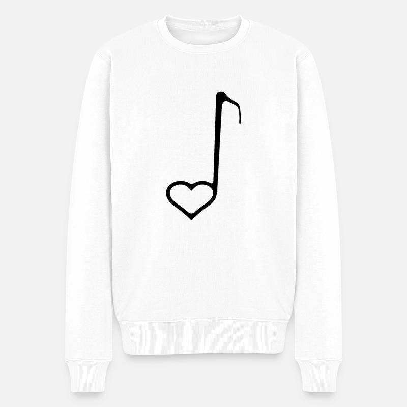 Amour Musique Croche - Pull Premium bio Homme - blanc