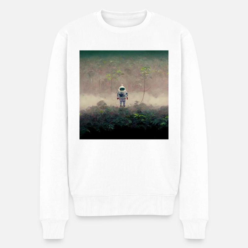 Lonely Voyager 006 - Männer Premium Bio Pullover - Weiß