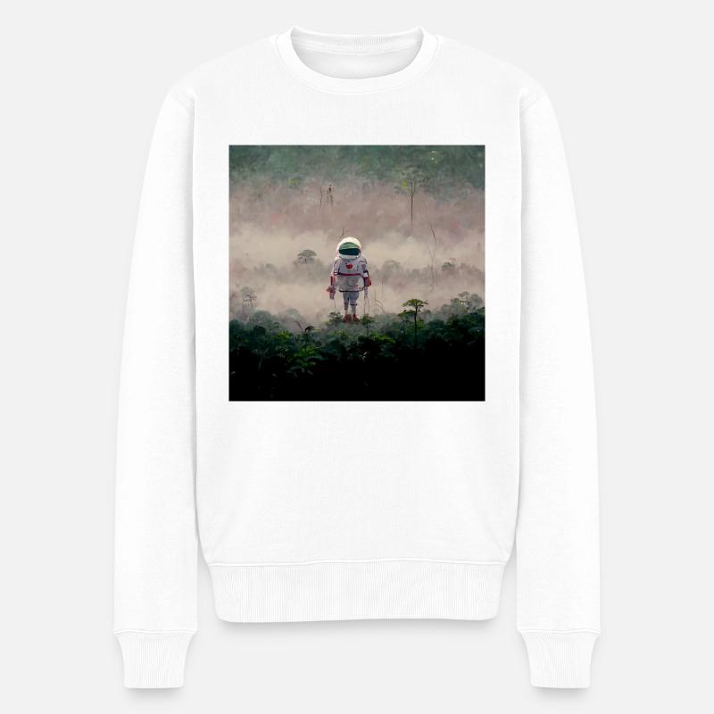 Lonely Voyager 016 - Männer Premium Bio Pullover - Weiß