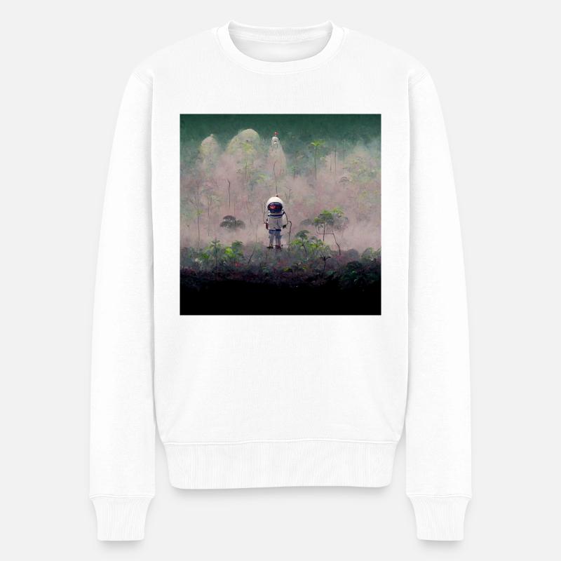 Lonely Voyager 048 - Männer Premium Bio Pullover - Weiß