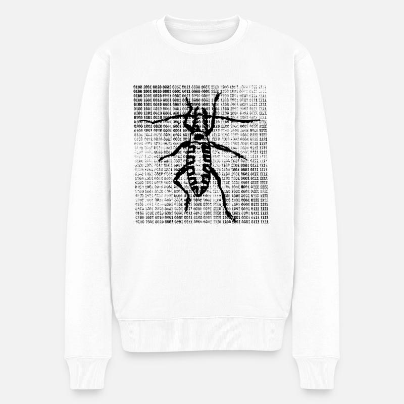 Bit worm - ver numérique - Pull Premium bio Homme - blanc