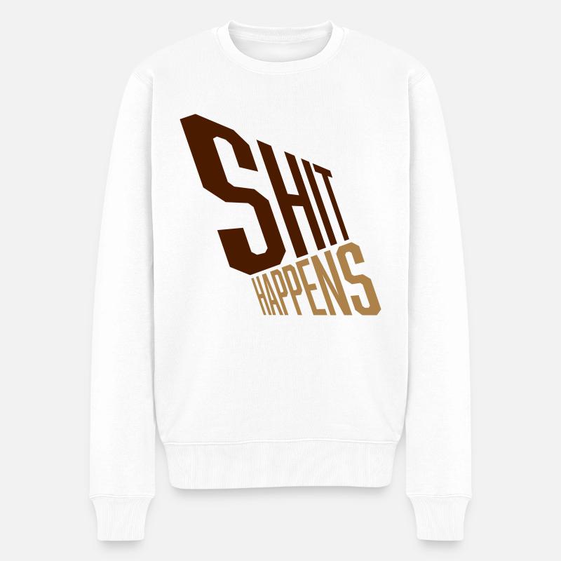 La merde arrive malchance - Pull Premium bio Homme - blanc
