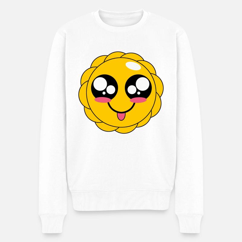 Kawaii - SOLEIL - Pull Premium bio Homme - blanc