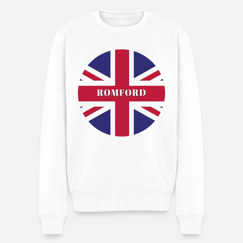 Romford Royaume-Uni - Pull Premium bio Homme - blanc